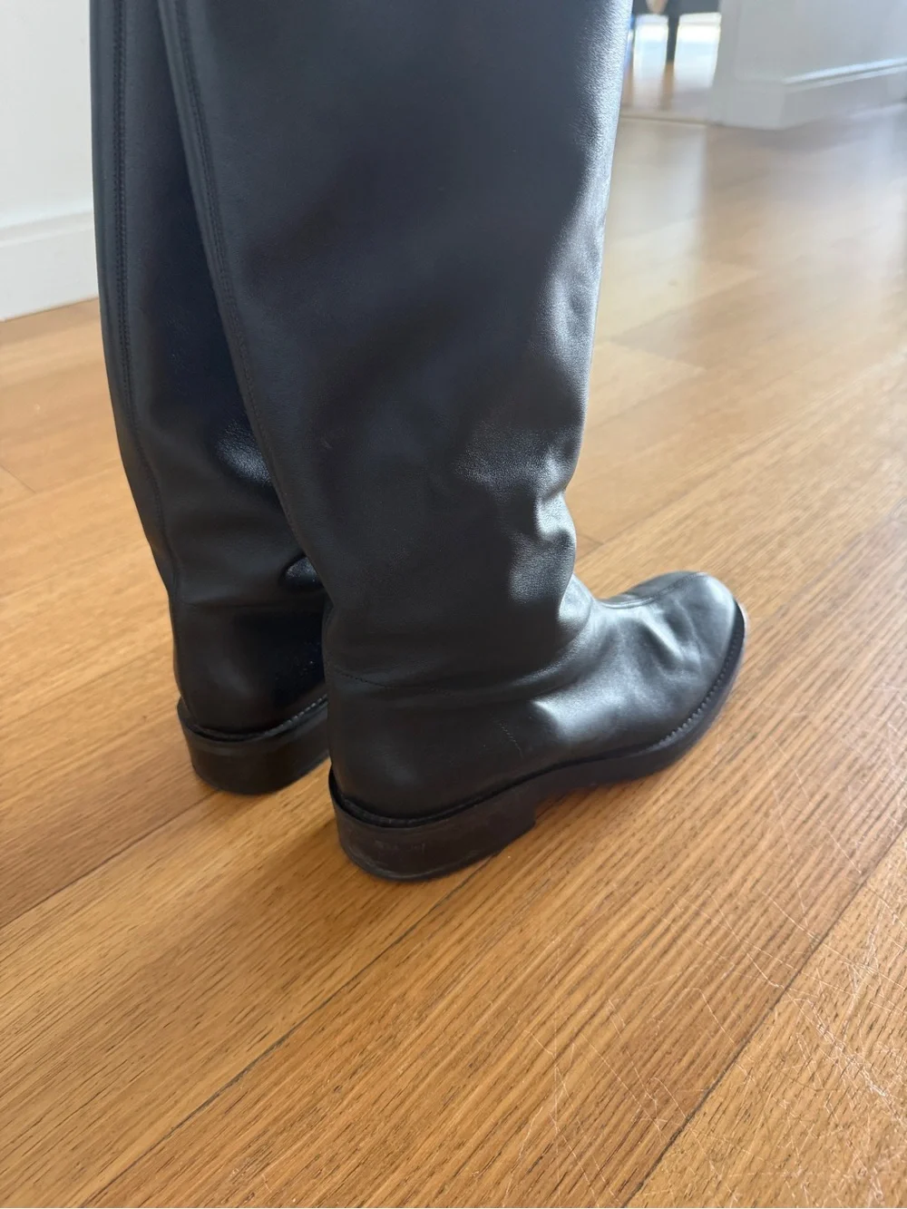 CO Black Over-the-Knee Leather Boots
